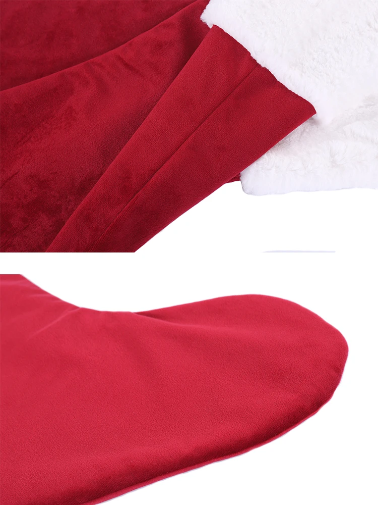 Hot Santa Felt Xmas Knitted Velvet Blank Personalized Stocking