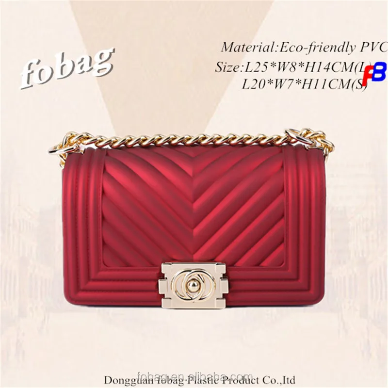 red pvc bag