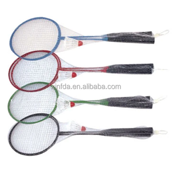 Hot Sale Custom Printing 2 Steel Rackets 1 Plastic Shuttlecock Cheap