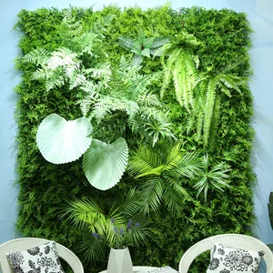 Image of China manufacturer artificial green wall and vertical plant wall artificial boxwood panel garden