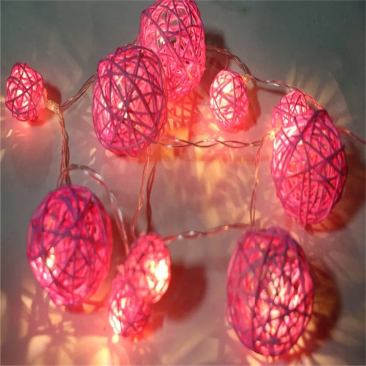 top sale led rattan ball string lights battery powered led lights lighting decoration