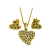 Olivia New Design Love Heart Crystal Fashion & Costume Jewelry Sets 18k