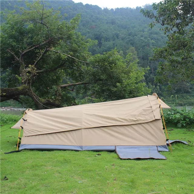 Outdoor hiking travelling manufacture single layer one person camping tunnel tent