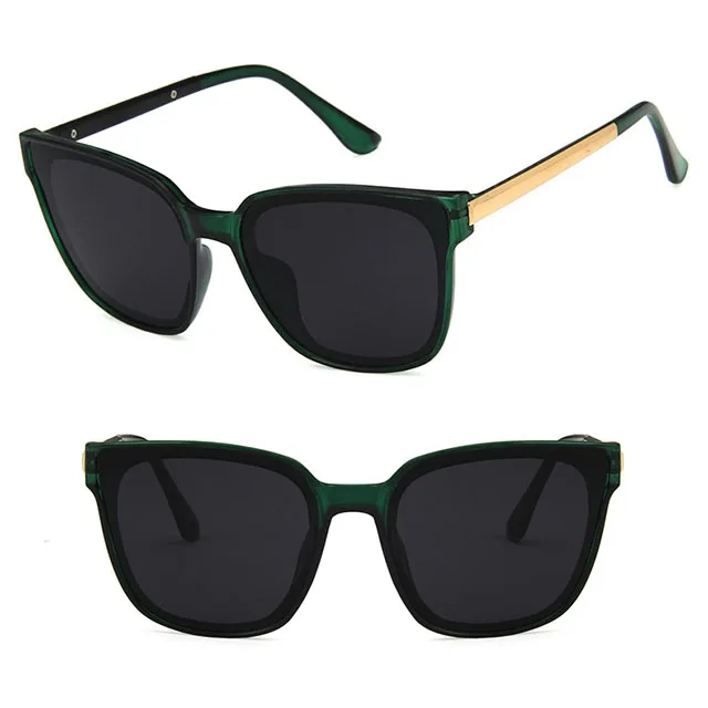 

DLL5175 Fashion Square Large Frame Women Men Sunglasses
