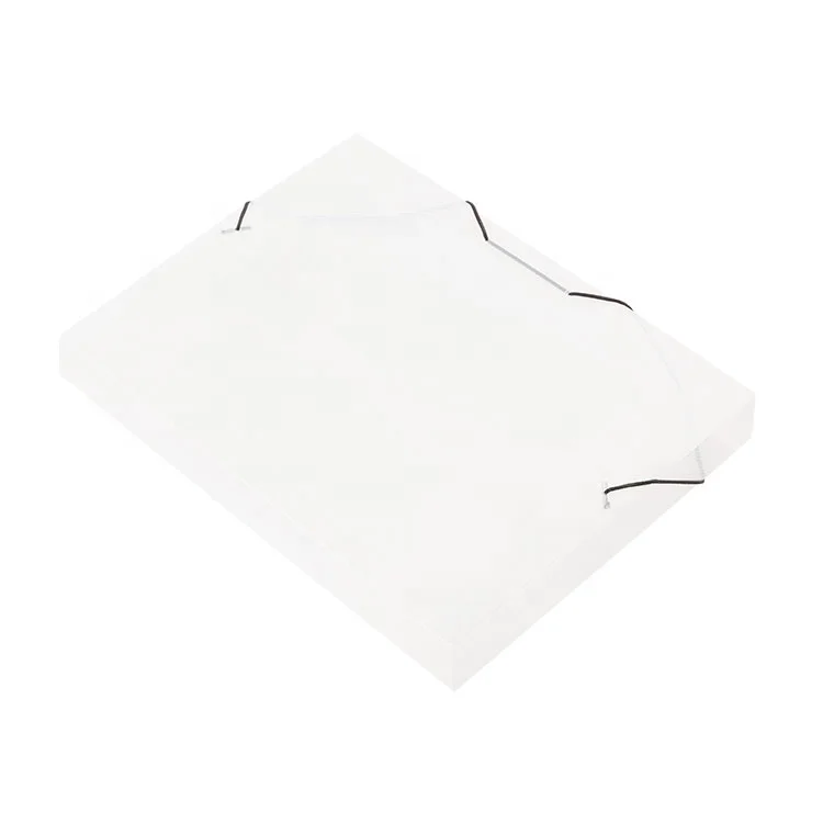 
A4 Plastic Translucent Clear Elasticated Document Box File for Filing and Storage 