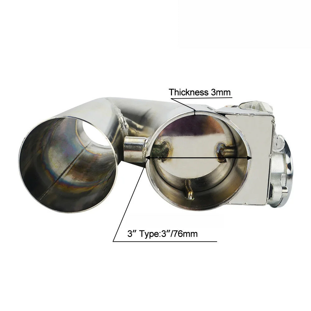 Supply Stainless Steel 3 Inch Electric Exhaust Cutout Catback Downpipe