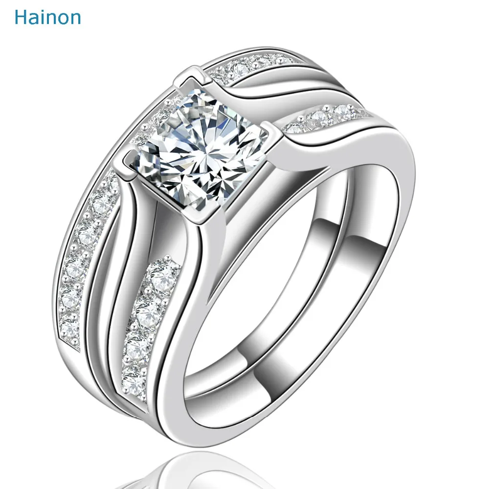 

2019 vintage platinum wedding ring sets stamped 925