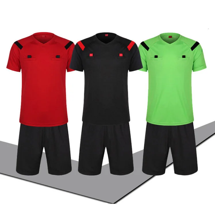 New Style Soccer Match Referee Jersey Soccer Wear Whole Sets Football