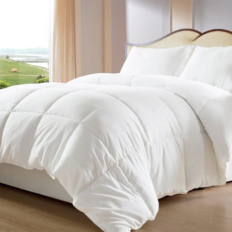 Hotel White Duck Feather Duvet Comforter Feather Proof Quilt