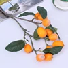 High Quality Small Artificial Loquat Branches Tree with Leaves and Fruits For Sale and Decoration