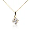 18k gold plated crystal ball pendant necklaces