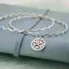 Inspire Jewelry stainless steel Personalised Handmade Gold plated Star Personalised Bangle disc engraved name logom jewelry type