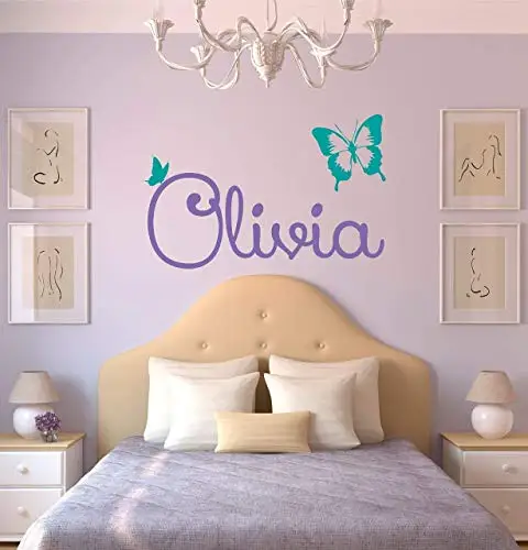 Custom Name Butterfly Wall Dec