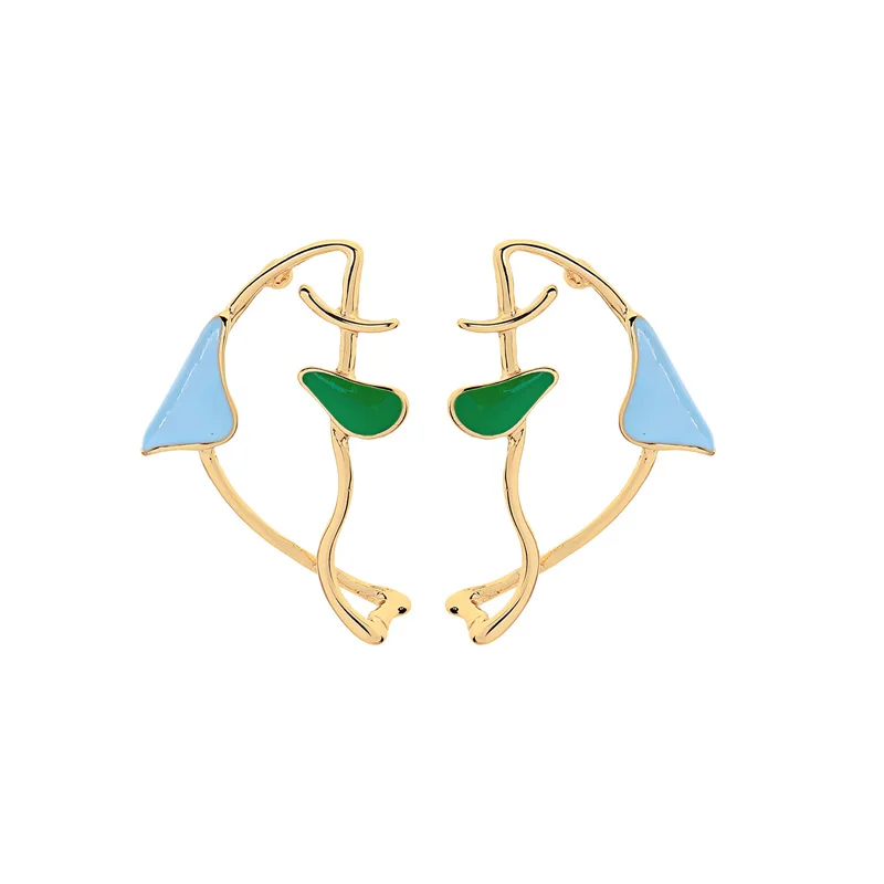 

ed01997d Fish Shape Stud Earrings Enamel Stud Earring Wholesale Jewelry, Gold
