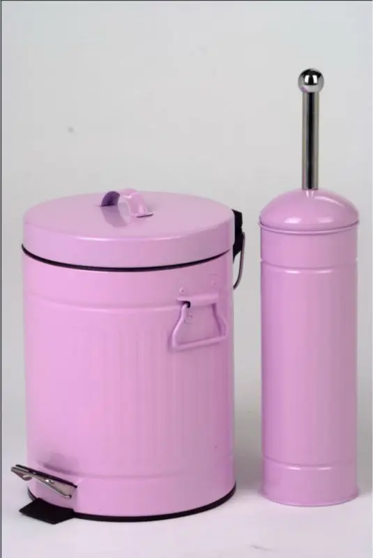 Bathroom Set Color Match Pedal Bin And Toilet Brush Buy Pedal Bin And