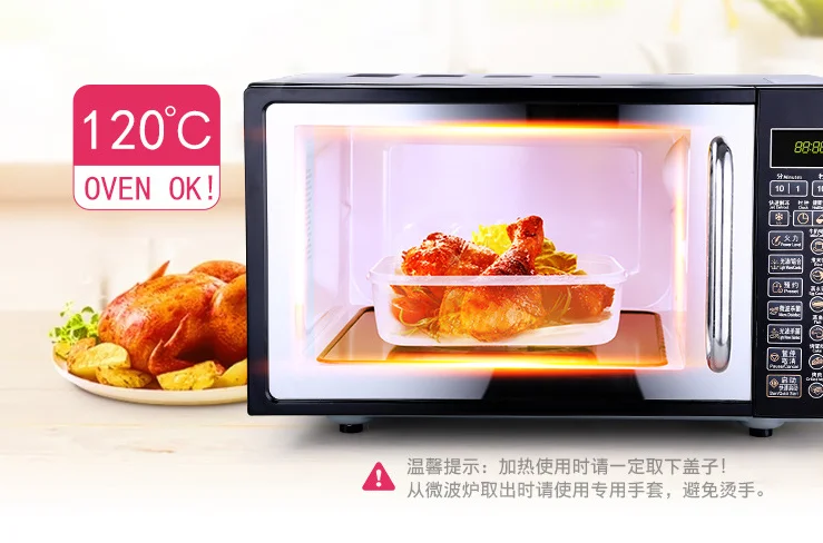 China supplier pp material 4 compartment lunch box,food storage