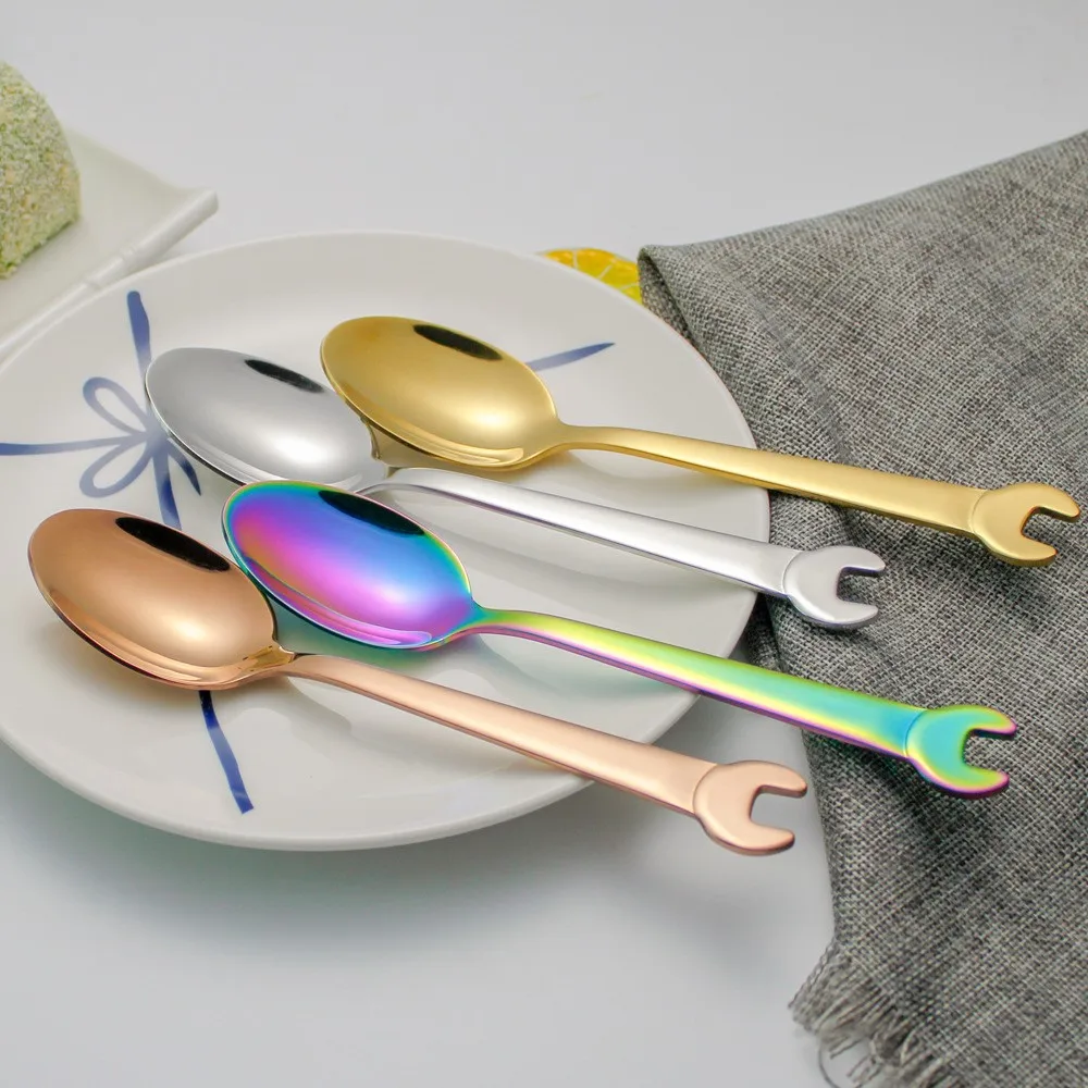Handman Tools Stainless Steel Fork Spoons Knife For Xmas Gift,Wrench Novelty Gift Cutlery Set