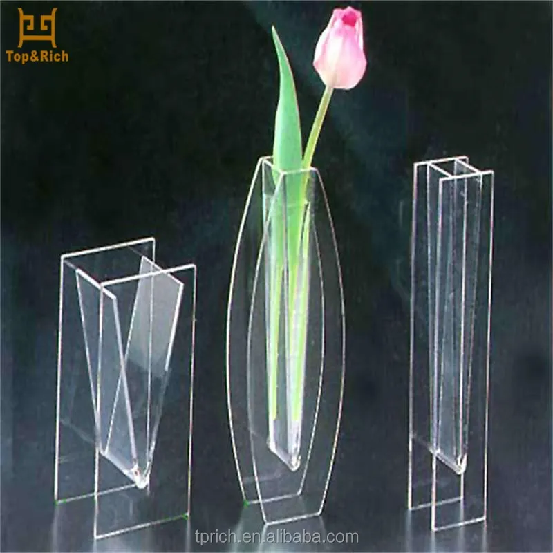 Factory Wholesale Custom Acrylic Clear Plastic Vase Clear Acrylic