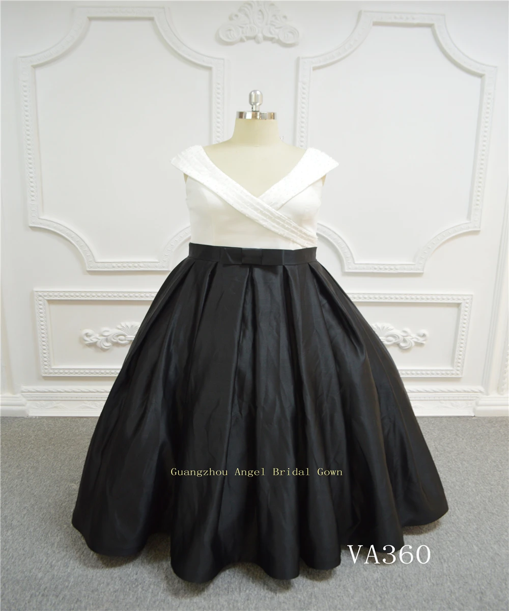 plus size black tea length dress