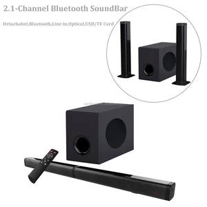 2.1CH Detachable Bluetooth Sound Bar Subwoofer TV