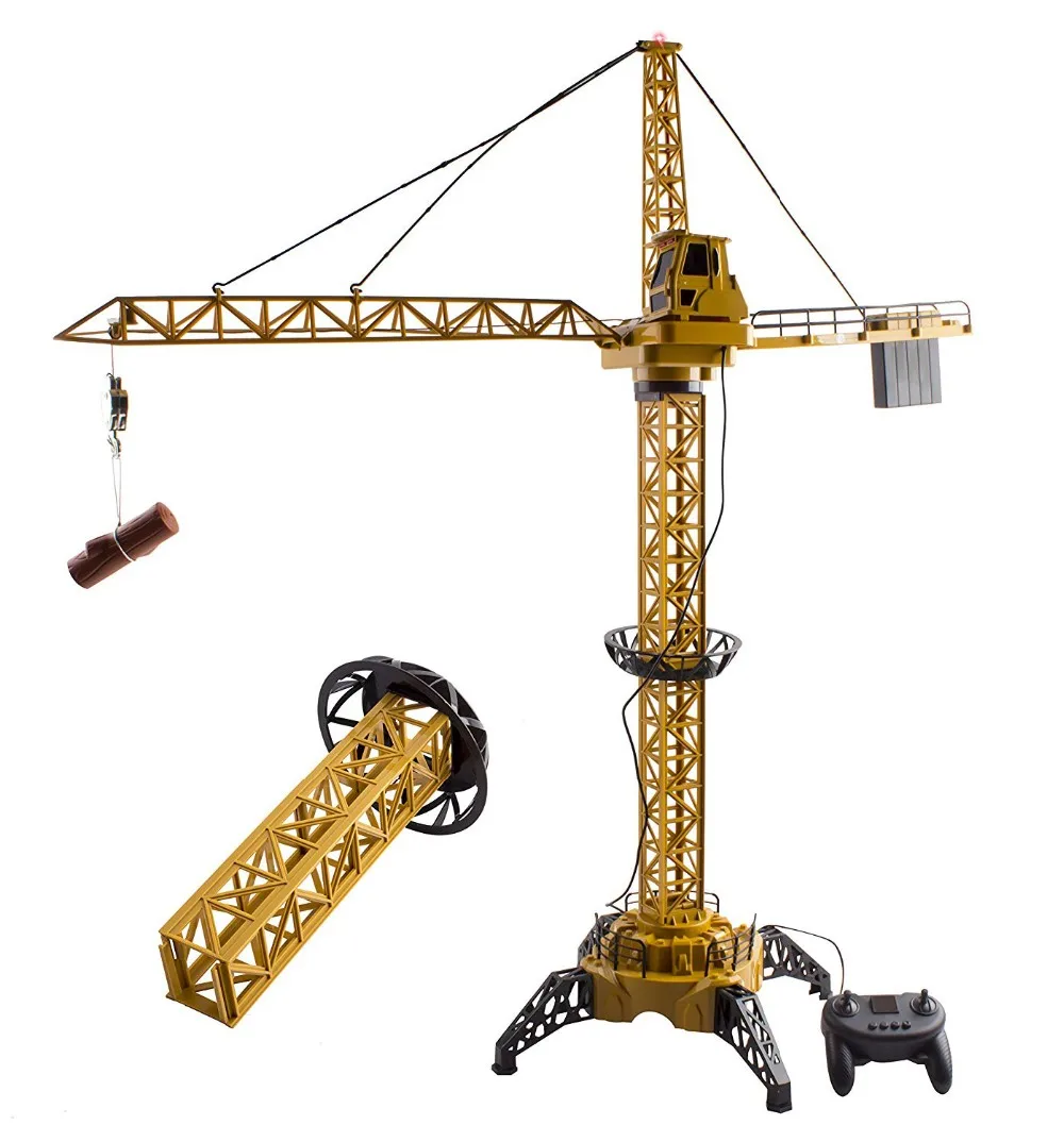50" Tall Wired RC Crawler Crane With Tower Light And Adjustable Height 