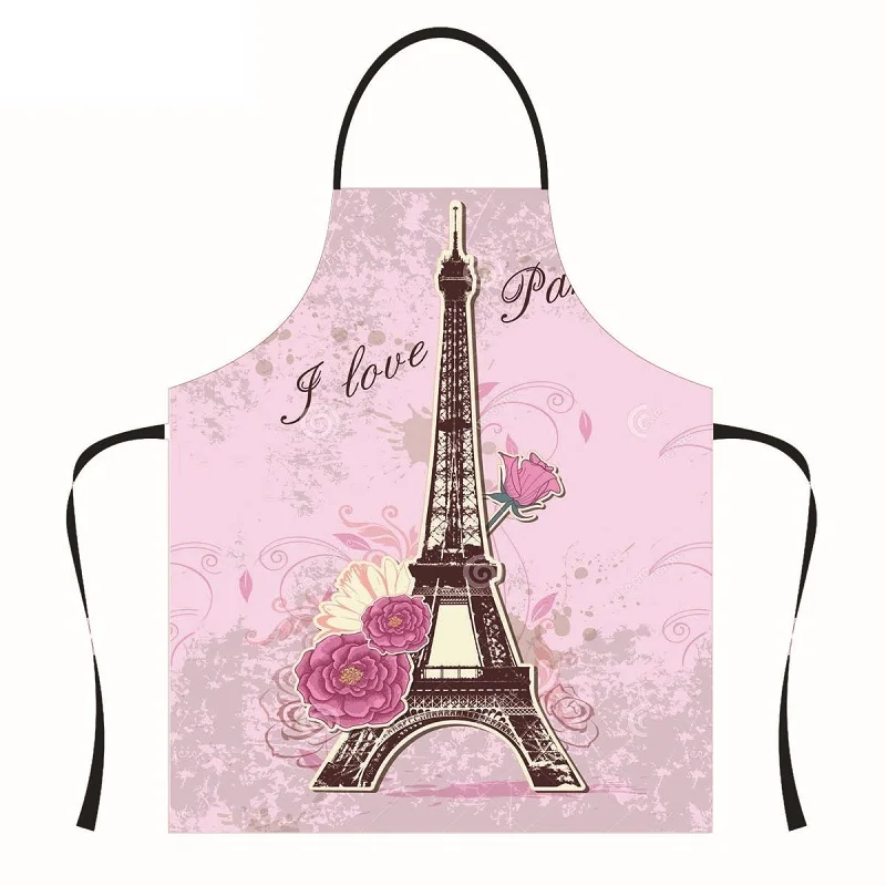 

Fashion Paris Eiffel Printed Kitchen Cooking Aprons Naughty Adults Party Apron Waterproof Canvas Gift Apron, Customized