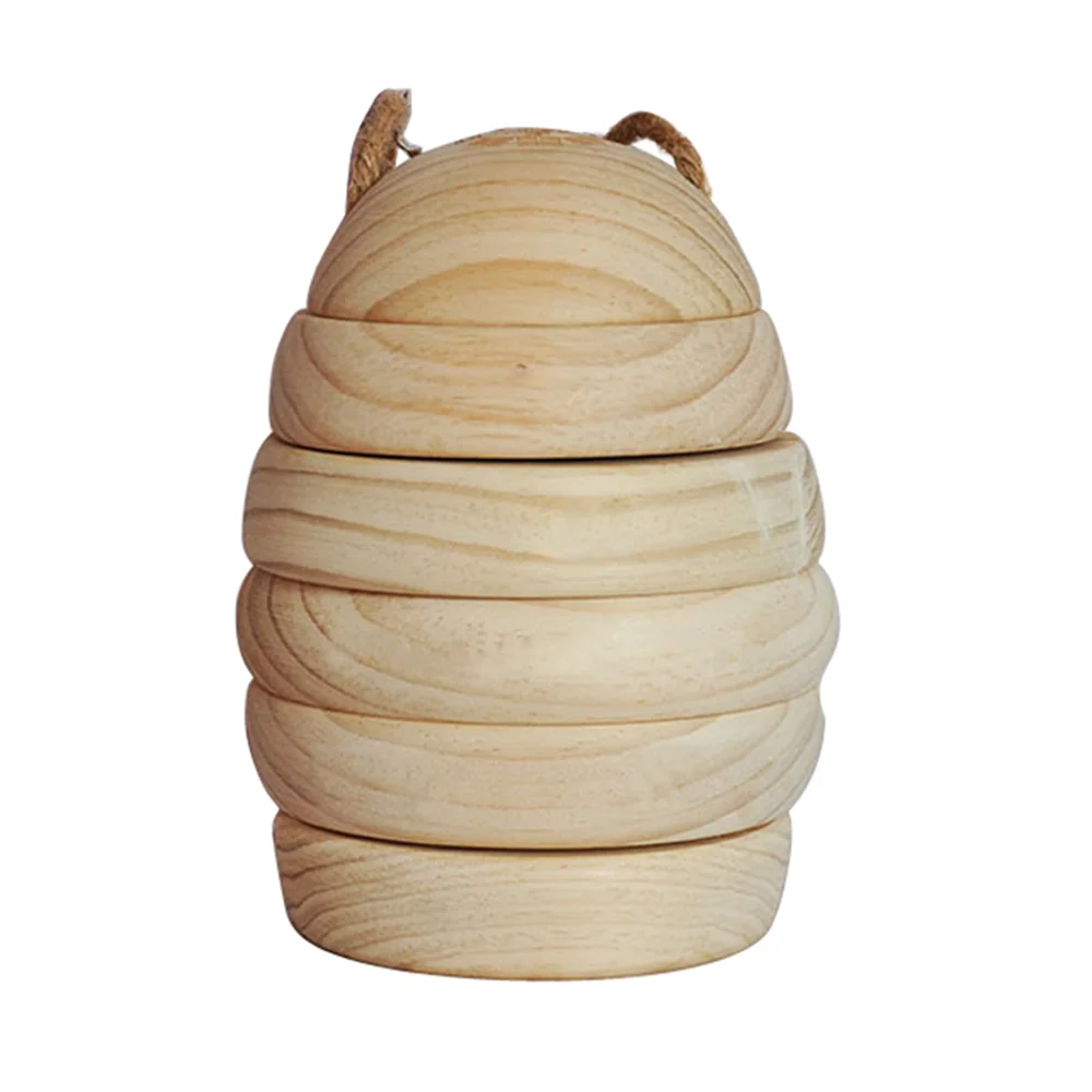 

Eco-friendly Solid Wood Honey Storage Tank Honey Wooden Jar, Natural wood colour