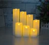 wholesale set of 9 pcs pillar candle flickering led candles with remote control