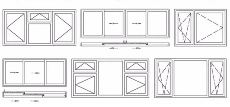 Grey color anti noise double glazed casement aluminium windows