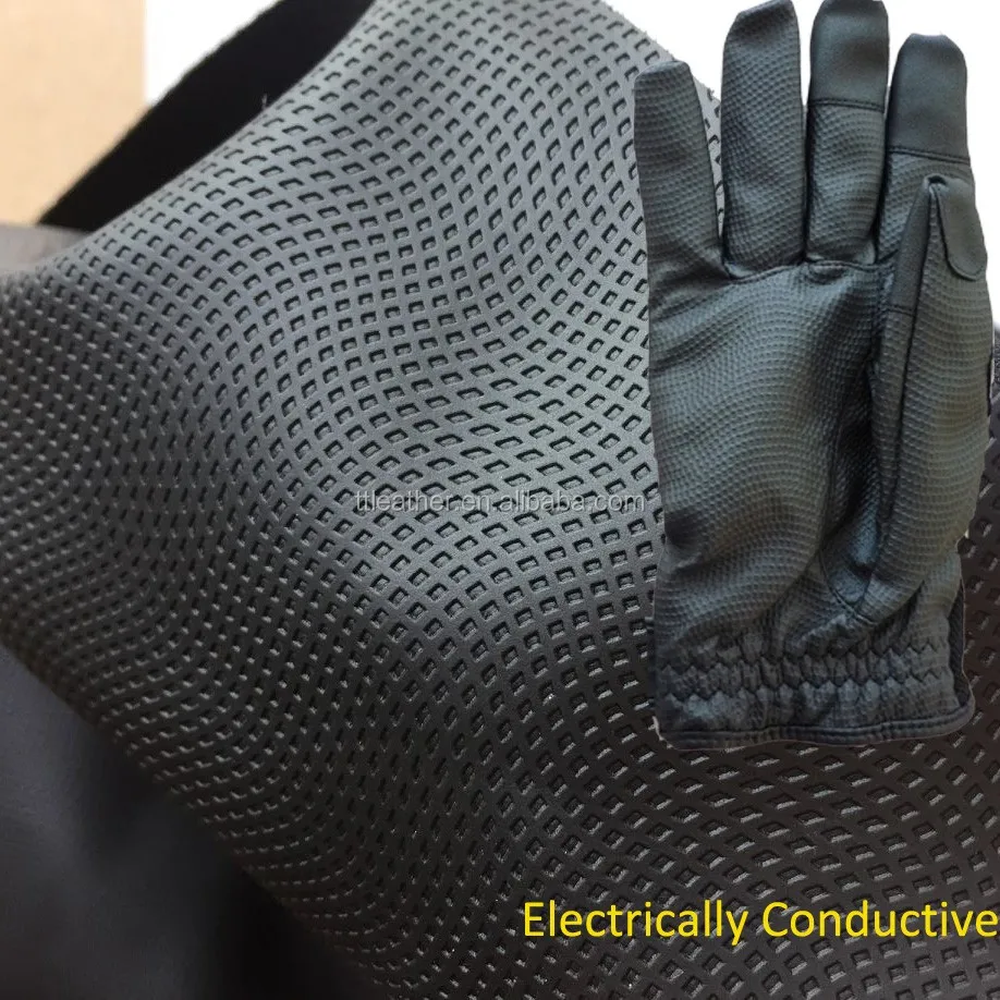 Electrical Conductive Screen Touch Pu Leather For Gloves Buy Conductive Leather For Gloves,Pu