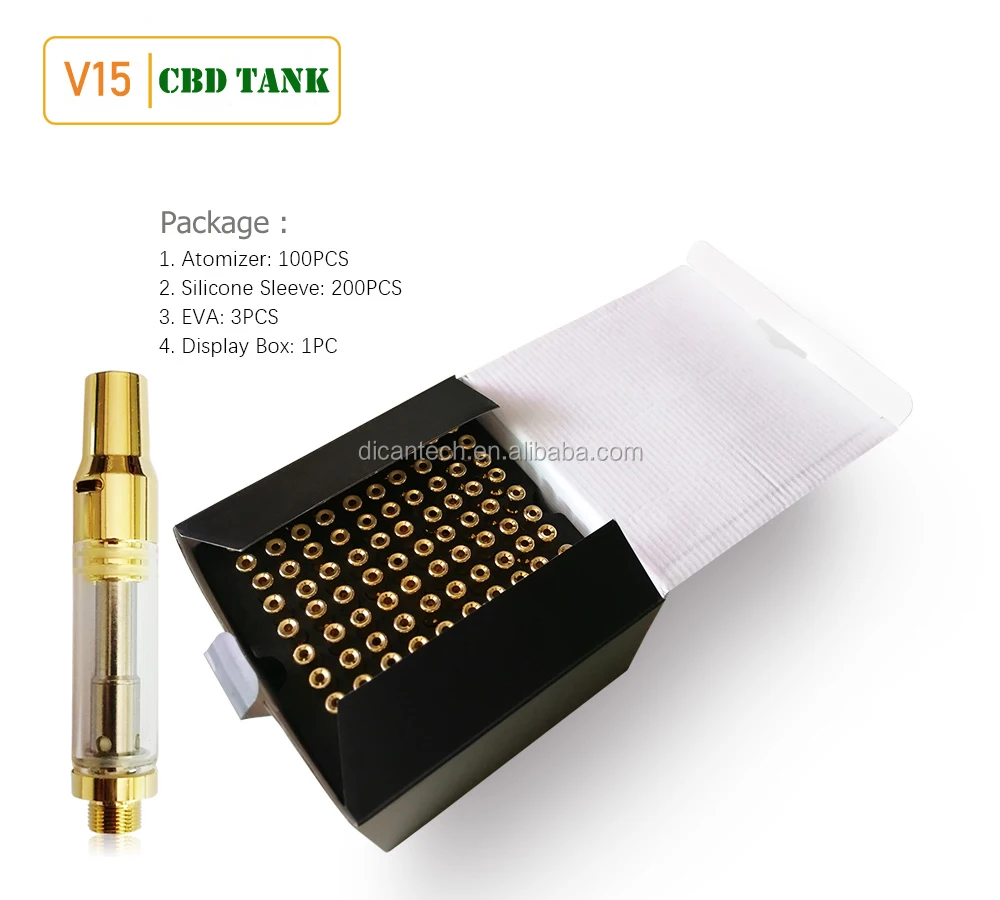 

Nano vape cartridge packaging bud tank v15 c cell ceramic atomizer brass gold oil vaporizer cartridge