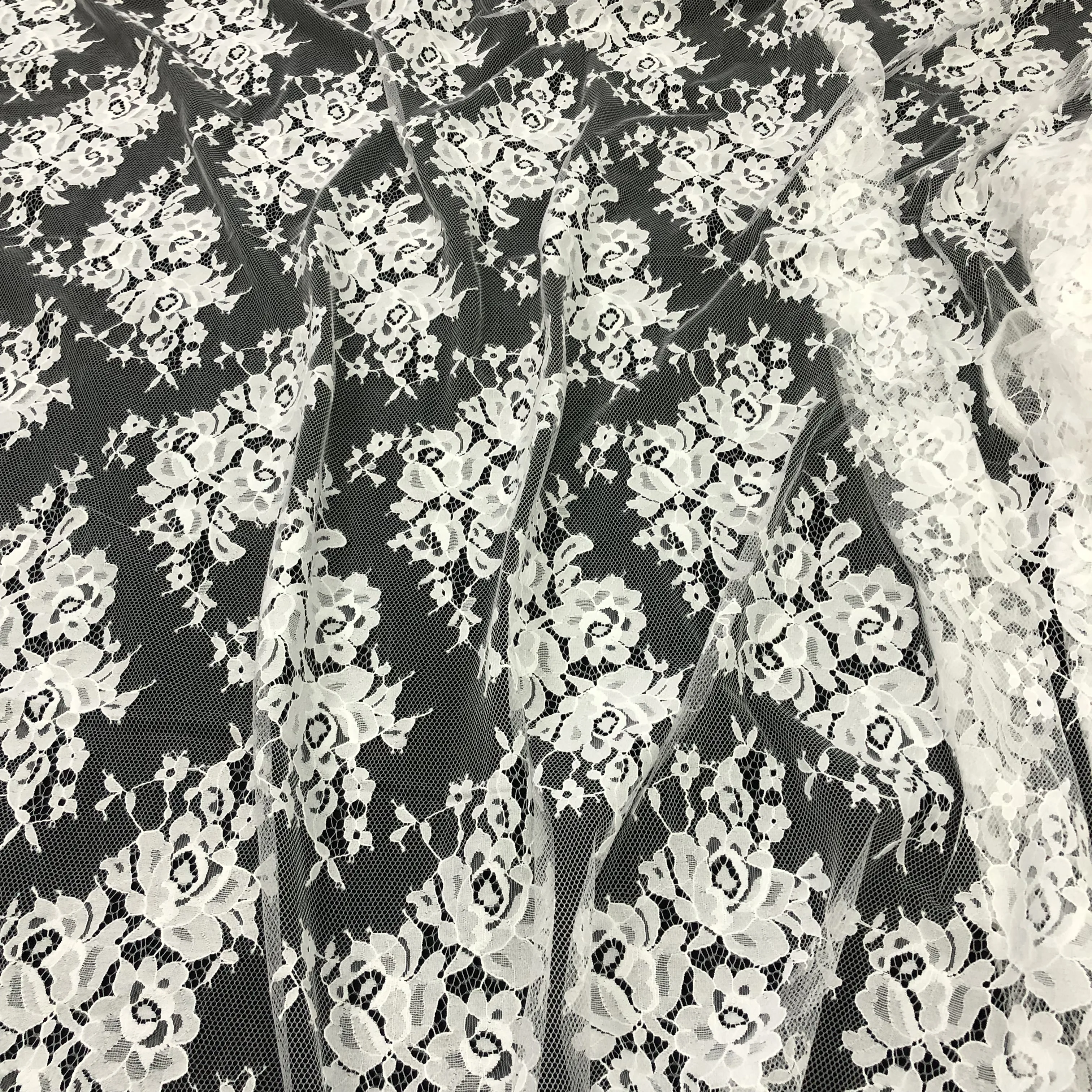 

Top quality french wedding dress chantilly lace fabric eyelash lace