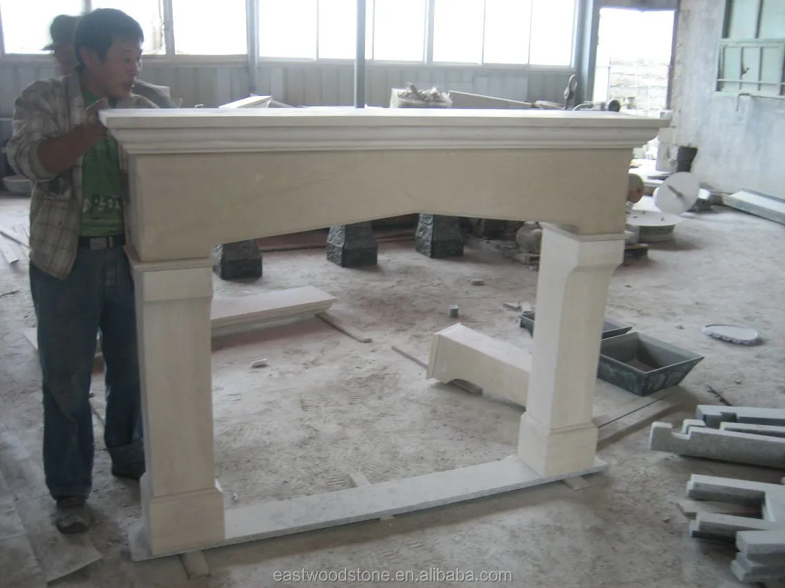 Moca Cream Stone Fireplace Natural Stone Fireplace Mantel Buy