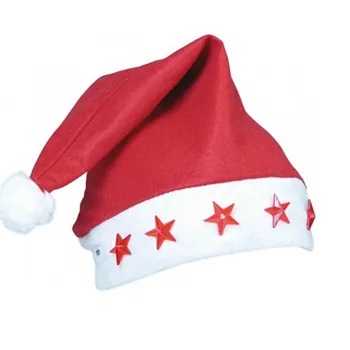 Led Christmas Hat Lighting Santa Claus 