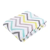 Factory wholesale flannel fleece blanket with colorful striped printed pattern