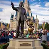 Theme park garden decor Walt and life size Mickey Mouse Bronze Statues