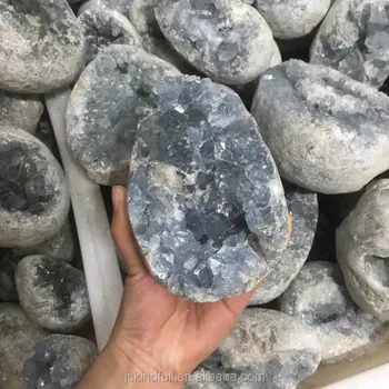 Natural Decorative Blue Quartz Rock Crystal Geode Wholesale Buy
