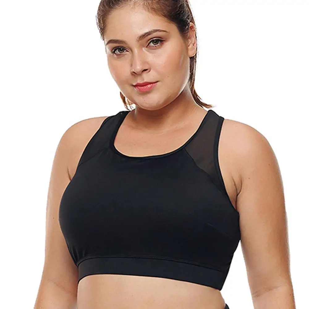 

Yoke garment Breathable sports bra large sizes sports bra for women plus size plus size sports bra, Black/pink/yellow