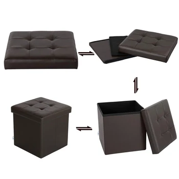 Plaza De Almacenamiento Plegable Taburete/almacenamiento De Asiento/de