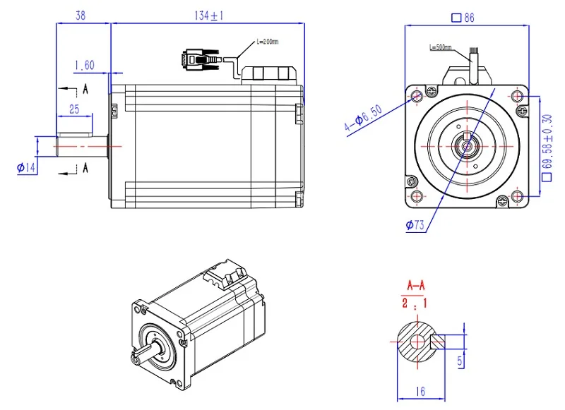 8.5Nm high torque high precision closed loop step servo motor