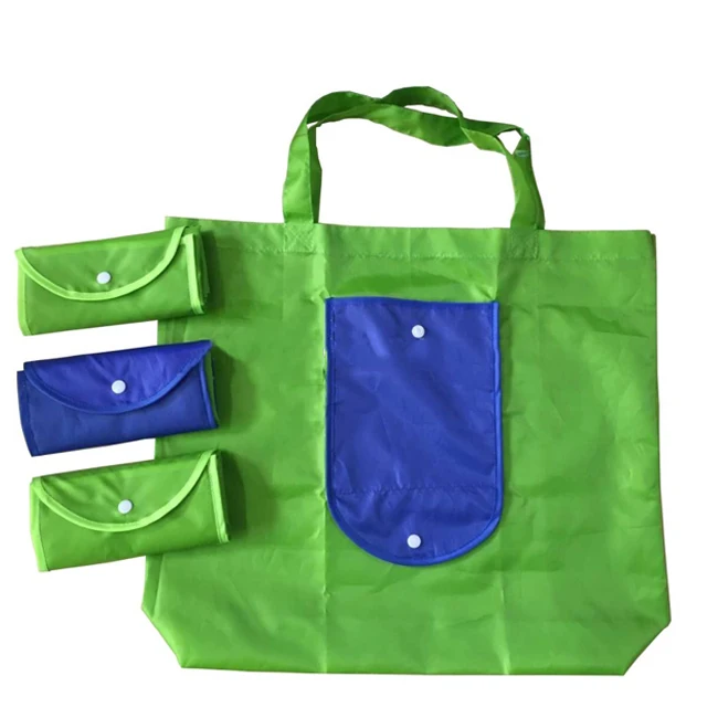Recycle Nylon Polyester Tote Foldable Shopping Bag In Pouch Buy