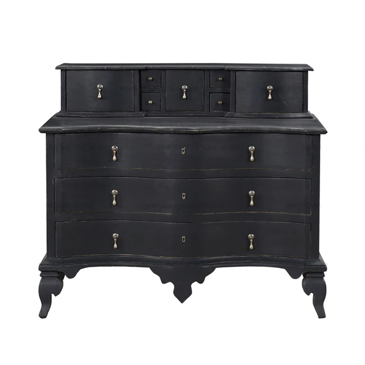 Provence Classic French Style Vintage Furniture Bombe Chest Of