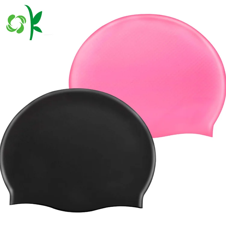 

OKSILICONE High Quality Comfortable Sport Swimming Waterproof Floating Mat Bathing Silicone Swimming Hat For Long Short Hair, See the picture as below
