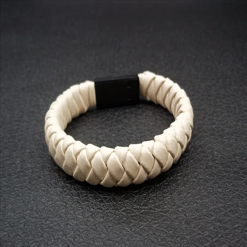 

Leather Bracelet USB Data Cable For iPhone Android Type C, Colorful ( customizable)
