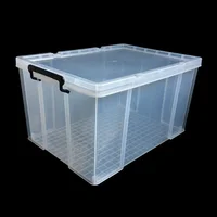 

44L factory price many size clothing thickened plastic storage containers transparent plastic box