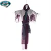 Skeleton Light up Eyes Hanging Black Face Ghost Haunted House Escape Horror props Halloween Decorations
