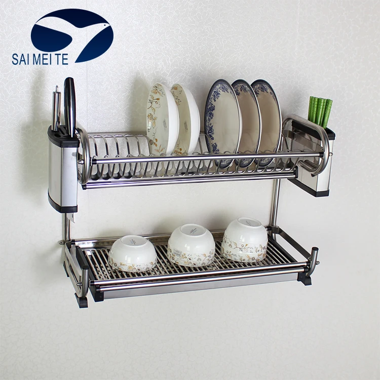 Buy Wholesale China Wholesales Custom Kitchen Shelf Rack Stand Two Tier Over  Sink Dish Drying Rack Stainless Steel Over Sink Dish Drying & Rack at USD  20.5