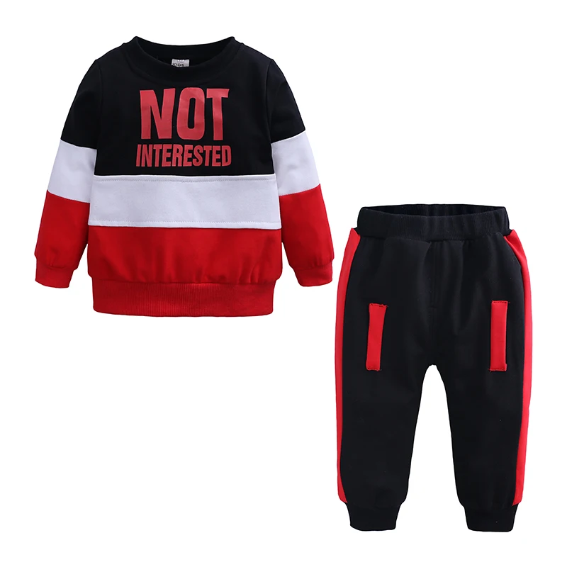 

Baby tracksuit 2 pcs sweatsuit tracksuit boys girls casual cotton tracksuit, As picture