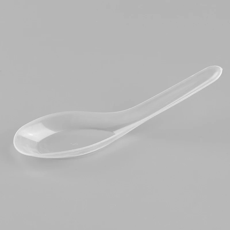 Jbelle 118mm Clear Disposable Pp Plastic Chinese Rice Soup Spoon 1