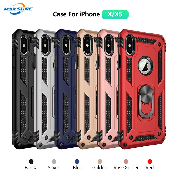 Maxshine Shockproof For Iphone X Xr Xs Max Case , Magnetic Tpu Pc Phone Case For Samsung S8 S9 S10 S10e S10 plus